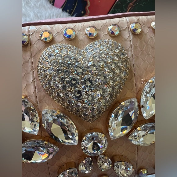 MCM SOARING HEART SWAROVZKI CAMERA BAG  in SNAKESKIN - Picture 5 of 16